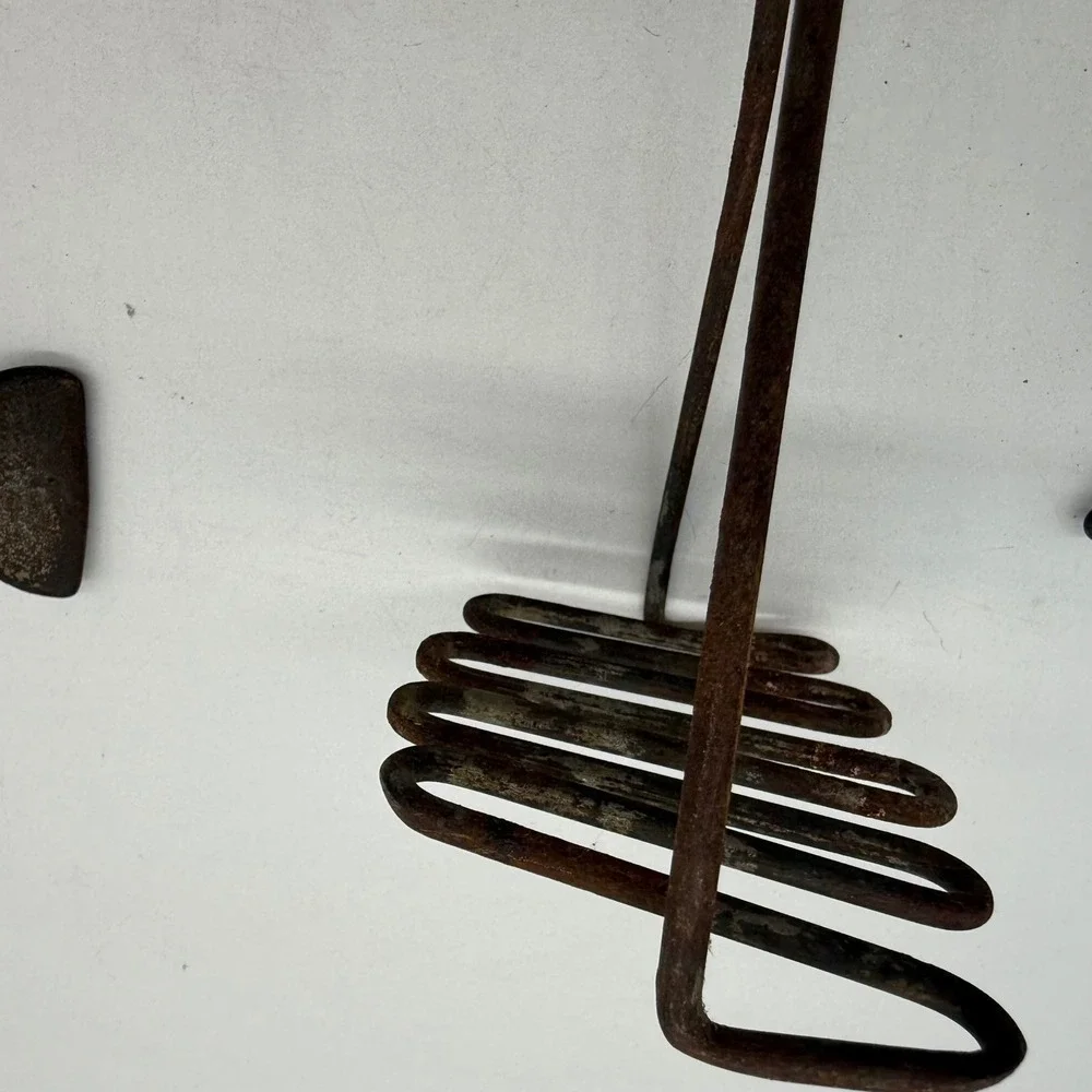 Vintage Antique Primitive Kitchen Tool Lot Potato Masher Meat Mallet Strainer